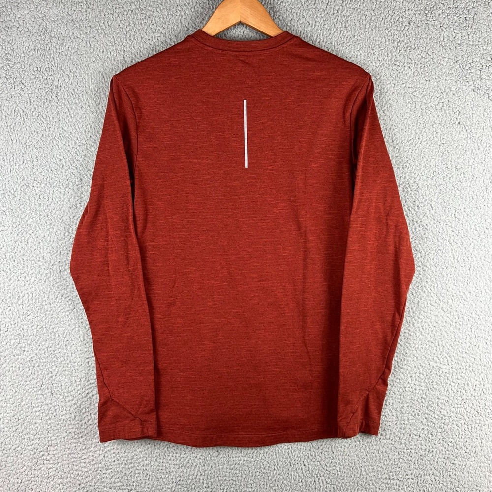 Nike Mens Small Therma Sphere Long Sleeve Running Shirt Burnt‎ Orange 930240-250 - Picture 6 of 14